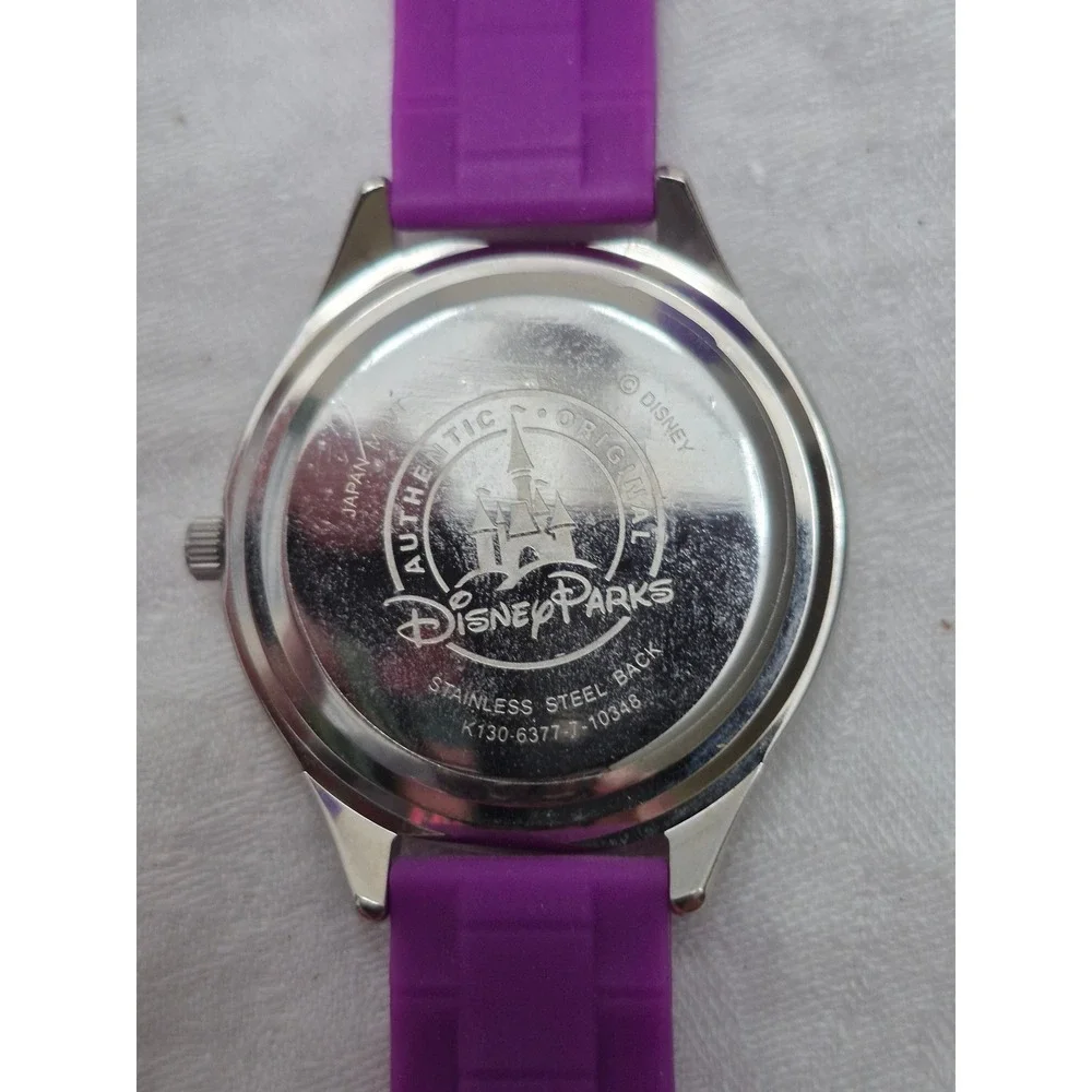 Disney Parks Mickey Mouse Watch Unisex OS Purple Y2K Silicone Strap Retro Disney